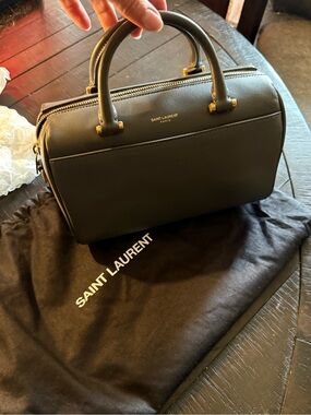 Saint Laurent grey small Boston bag with gold hardware BRAND NEW!!!